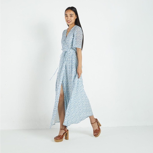 Madewell x Reistor Summer Rains Dress - Forget Me Not - Size Large - Picture 2 of 8